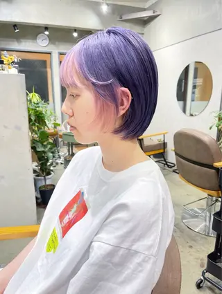 ショート カラー AiM 大名　似合わせカットのヘアスタイル