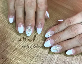 セミロング ネイル ツメトマツゲ .のネイルデザイン