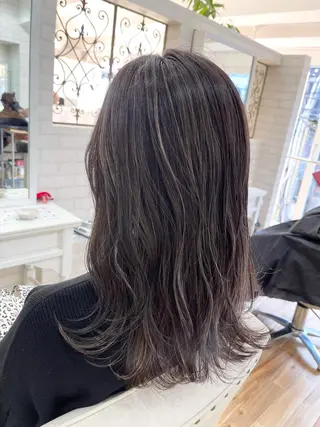 セミロング カラー Reb_keiji 👑小倉圭司のヘアスタイル