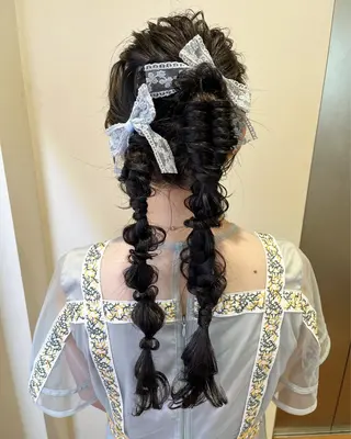 ロング ヘアアレンジ サソウ ユリエ🥥のヘアスタイル