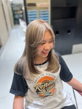 ロング カラー ボブ/ハイトーン髪質 改善/越谷✨クラモチのヘアスタイル