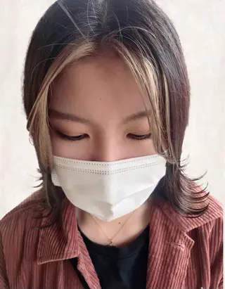 ミディアム カラー hair works raptureのヘアスタイル