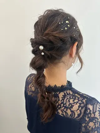 セミロング カラー ヘアアレンジ ヘアセット/艶カラー 💐nao.のヘアスタイル