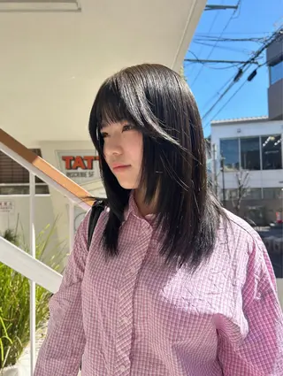 ミディアム CASANE所属・ラフで可愛いヘア 🐈‍⬛Rukaのヘアスタイル