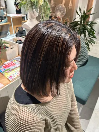 カラー 園田 朱理のヘアスタイル