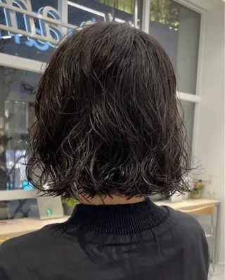 パーマ ばんちなつ / ボブ/透明感カラーのヘアスタイル