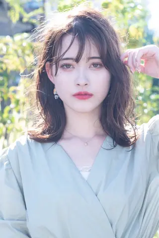 セミロング 💎曲がる縮毛矯正 💎透明感カラー/のヘアスタイル