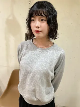 ミディアム パーマ YUKI 新宿 カット/パーマのヘアスタイル