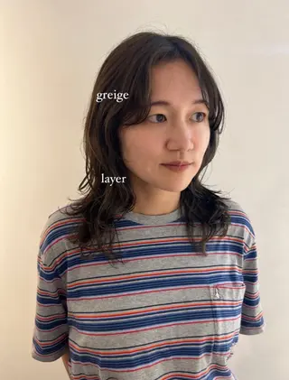 セミロング Ata.所属・kubo nozomiのヘアスタイル