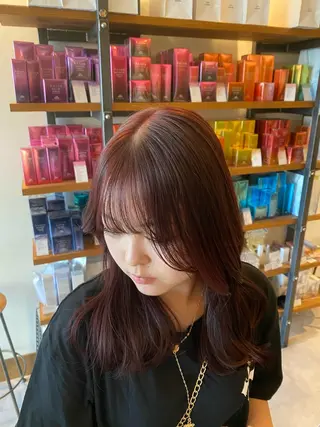 ミディアム カラー 希優🌺ソムリエ /ブリーチ/カットのヘアスタイル