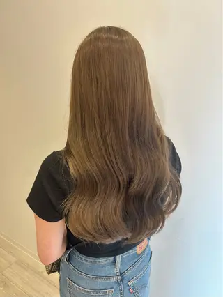 ロング カラー レイヤーカット/長岡 グレージュ/マユ🎀のヘアスタイル