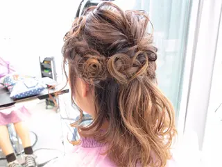 セミロング ヘアアレンジ Re:ta Hair 飯田淳平のヘアスタイル