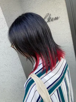 ミディアム カラー maCken所属・松本　友佑 maCkenのヘアスタイル