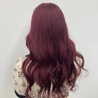 セミロング カラー ヘアアレンジ 🩵色落ち可愛い 寒色カラー🩵のヘアスタイル