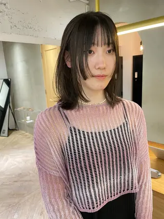 セミロング 透明感🎀LOREN エリコ🌈のヘアスタイル