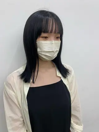 セミロング 築地 なずなのヘアスタイル