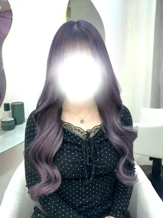 ロング カラー ヘアアレンジ 🖤kana/艶髪/ 韓国風暗髪カラー🖤のヘアスタイル