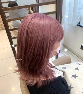 セミロング カラー ハイトーン👱‍♀️ エクステ/彩花のヘアスタイル