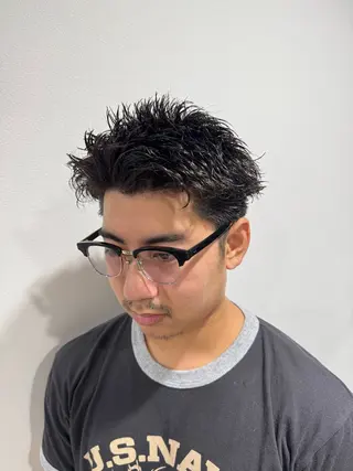 メンズ 平尾/艶カラー/ アッシュ系/中川誠大のヘアスタイル