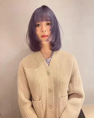 ミディアム カラー 🩷ハイトーン透明感 レイヤー🩷ユリカのヘアスタイル