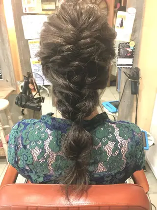 ミディアム カラー パーマ ヘアアレンジ 増子 幹樹のヘアスタイル