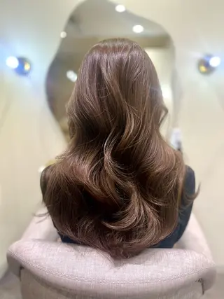 ロング カラー Sugar【シュガー】所属・ブリーチなしWカラー /レイヤーカット大阪のヘアスタイル