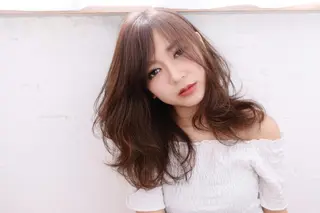 ミディアム セミロング ショート カラー belta 姫路山吹 カラーモデル募集のヘアスタイル