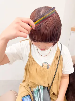 ショート カラー 似合わせカット🫧 /パーマRINAのヘアスタイル