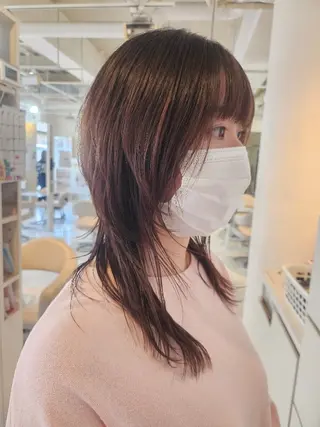 ミディアム 岡田 奈々のヘアスタイル