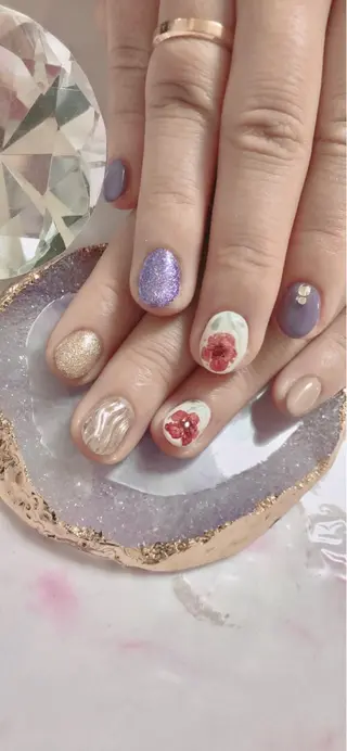 ショート カラー キッズ ネイル マツエク・マツパ 💎ビューティサロン 湘南　RIRAN💎のネイルデザイン