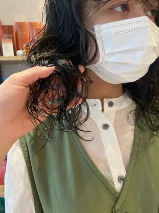 セミロング カラー パーマ パーマ指名No1 /namiのヘアスタイル