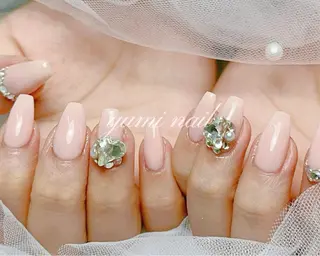 ネイル shineジェル& チップ長さだしのネイルデザイン