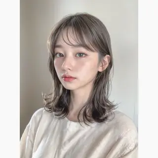 ミディアム カラー パーマ ヘアアレンジ a'threem【アズリーム】所属・湯浅 直樹のヘアスタイル