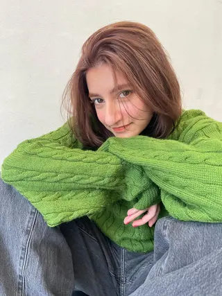 セミロング カラー パーマ ヘアアレンジ メンズ キッズ ネイル マツエク・マツパ アイブロウ 艶ハイトーン/ヘア アレンジAYAKAのヘアスタイル