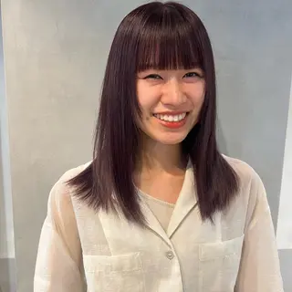 ミディアム カラー 高畑 恵莉 👒 暖色 / 艶髪 🧺のヘアスタイル