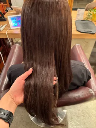 ロング カラー 髪質改善カラー ブラウン🤎YUMEのヘアスタイル