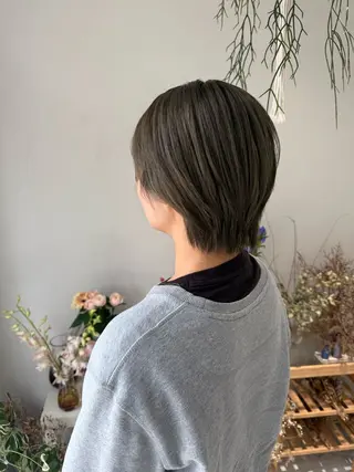 ショート パーマ 🎀花屋併設サロン 荘司まゆり🎀‪‪のヘアスタイル