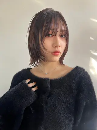 ショート カラー 🌼タッセルボブ/シ ョートmoeka🌼のヘアスタイル