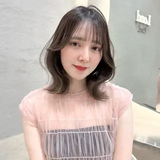 ミディアム レイヤー/ハッシュ/ ボブ/縮毛/内藤康太のヘアスタイル