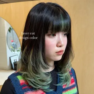 ミディアム カラー 🌈艶ハイトーン🌈 心を込めます🤝涼介のヘアスタイル