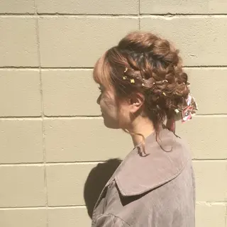 ミディアム ヘアアレンジ しのはら まどかのヘアスタイル