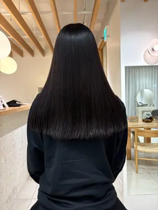 ロング パーマ 透明感カラー/ アイブロウリフトのヘアスタイル