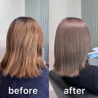 ミディアム カラー KIZU 髪質改善 オカルト怪談のヘアスタイル