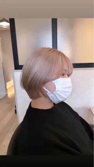 ショート カラー &chaLme   心斎橋所属・emi/髪質改善/ 韓国風/艶カラーのヘアスタイル