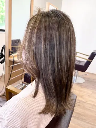 ミディアム カラー KIZU 髪質改善 オカルト怪談のヘアスタイル