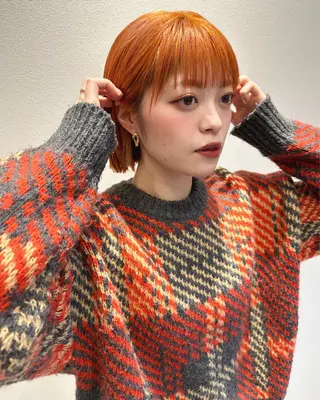 ミディアム カラー 💘韓国カラー💘 クルミのヘアスタイル