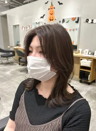 ミディアム カラー Lien by kiitos所属・韓国ヘア×レイヤー カット/上田丈也のヘアスタイル