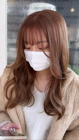 カラー えんぐちとも／透明感 カラー／博多ボブのヘアスタイル