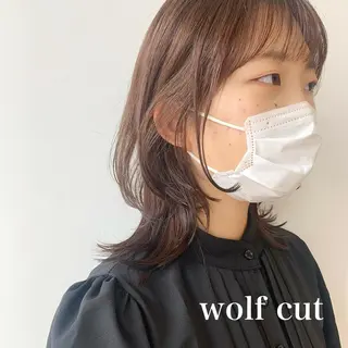 ミディアム カラー 🌱小顔ヘア/ボブ ミディアム/双葉🌱のヘアスタイル