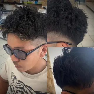 ショート メンズ メンズパーマ/ メッシュ😎タクミのヘアスタイル